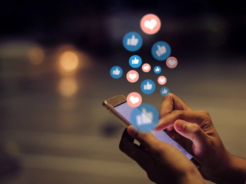 Young woman using smart phone,Social media concept.